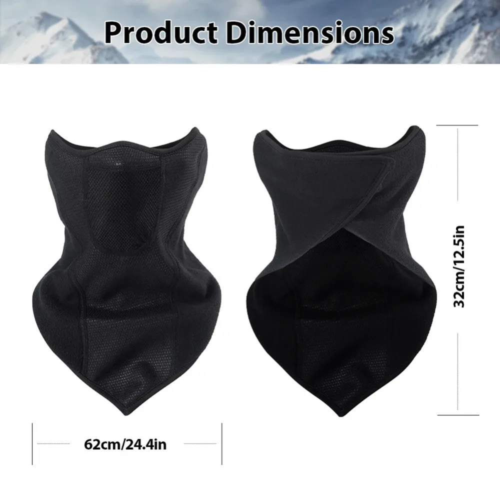 Czarny wiatroodporny zimowy polarowy ocieplacz na szyję narciarska maska na twarz szalik motocrossowa osłona twarzy kask kominiarka maska na twarz dla mężczyzn kobiet