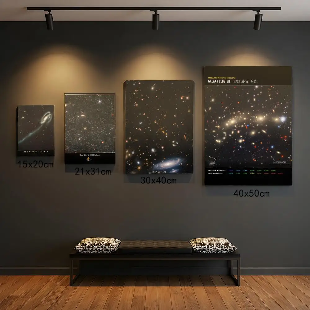 James Webb First Deep Field Pale Blue Dot Space Astronomy Science Poster Premium HD Self-Adhesive Wall Decor – Peel & Stick