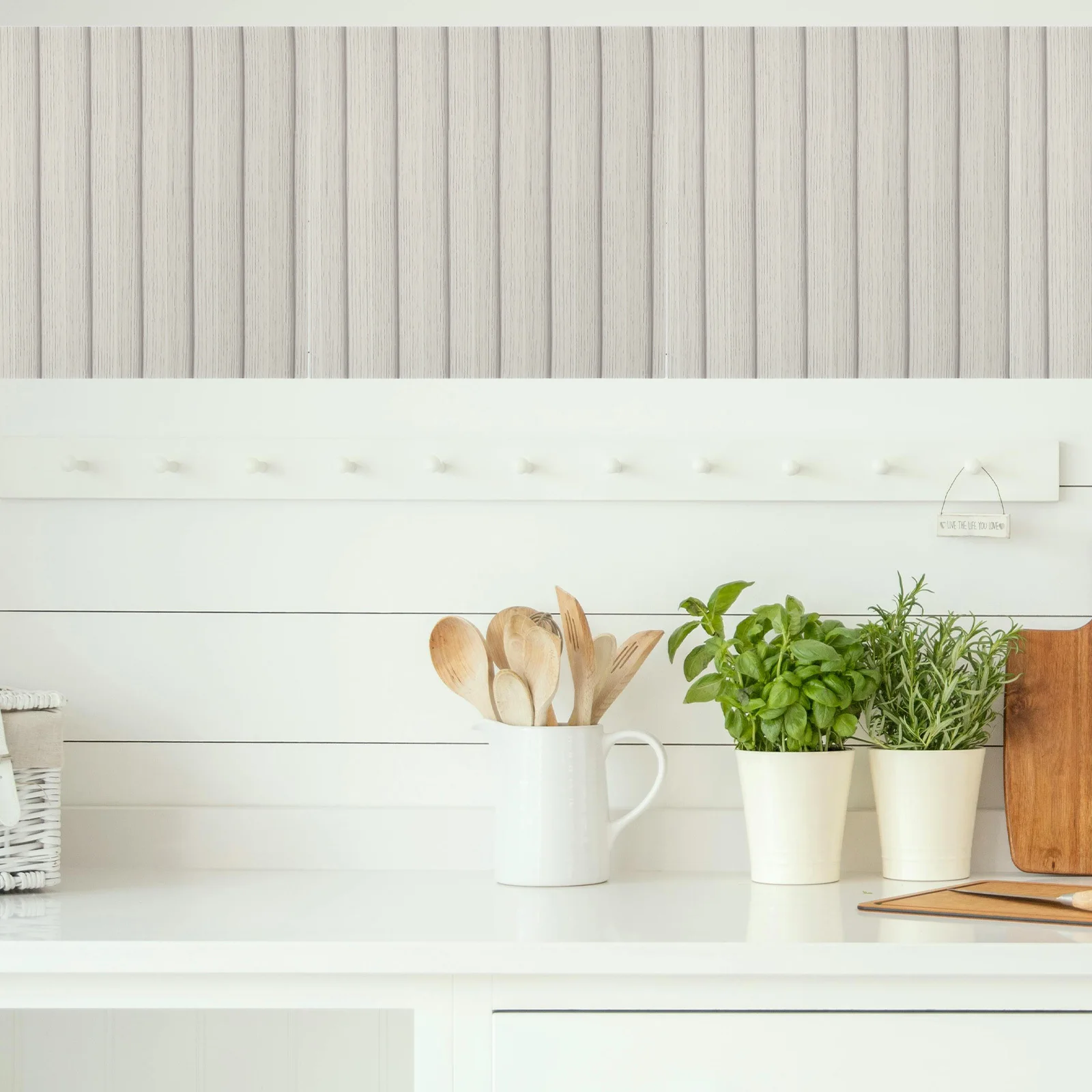 

30Pcs Wood Grain Slat Wall Panel 30x30cm Waterproof Self-Adhesive Pet Peel Stick Faux Wood Strip Panel for Kitchen Bathroom