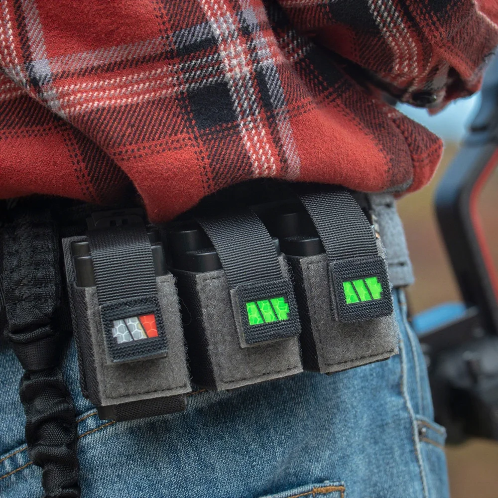 

Двусторонняя светоотражающая нашивка на батарейке, нейлоновая тактическая повязка на руку для украшения одежды и рюкзака, 1 дюйм