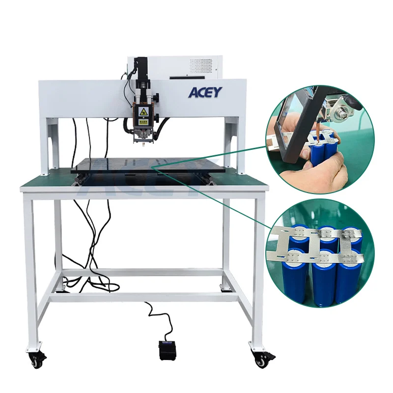 Custom Manual Electric  Spot Welding Machine for 18650/21700/32700/33140 Cylindrical  Packs Max 0.3mm Thickness