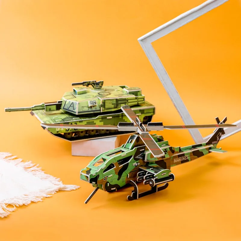 

Children's Puzzle Paper Educational Toys Kindergarten Handmade DIY Three-dimensional Puzzle Plane Boy Jigsaw Educational Toys