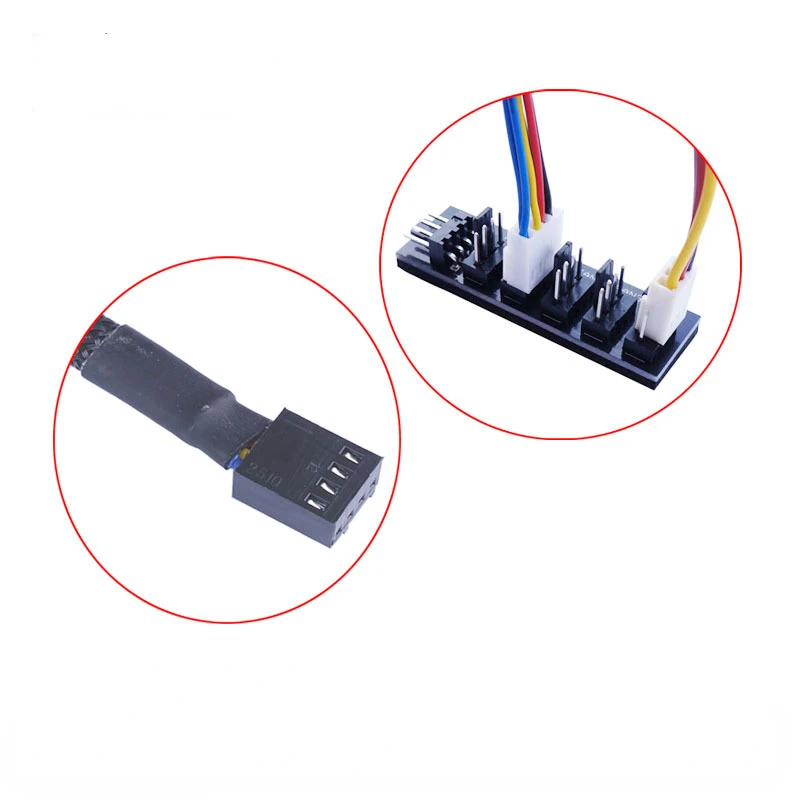 PWM Fan Hub Splitter, 1 a 5 Portas, 4 Pin, Regulador PWM, 12V CPU Cooler, Caso, Chasis Ventilador, Adaptador de Cabo de Alimentação