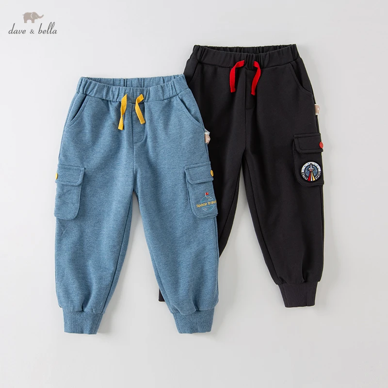 

Dave Bella 2-11 Years Old Boys Solid Color Pants Spring Girls Pure Cotton Casual Pants Children's Trousers DB1230336