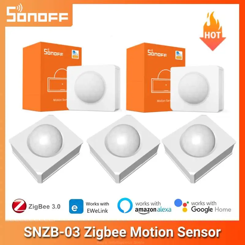 Датчик движения SONOFF SNZB-03 ZigBee, триггерный монитор в режиме реального времени, работает с приложением ZBBridge eWelink Alexa Google Home