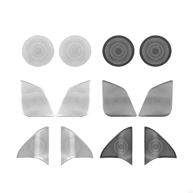 2Pcs Vehicle Speaker Covers High Temperature Resistant Metal Adhesive Mount New