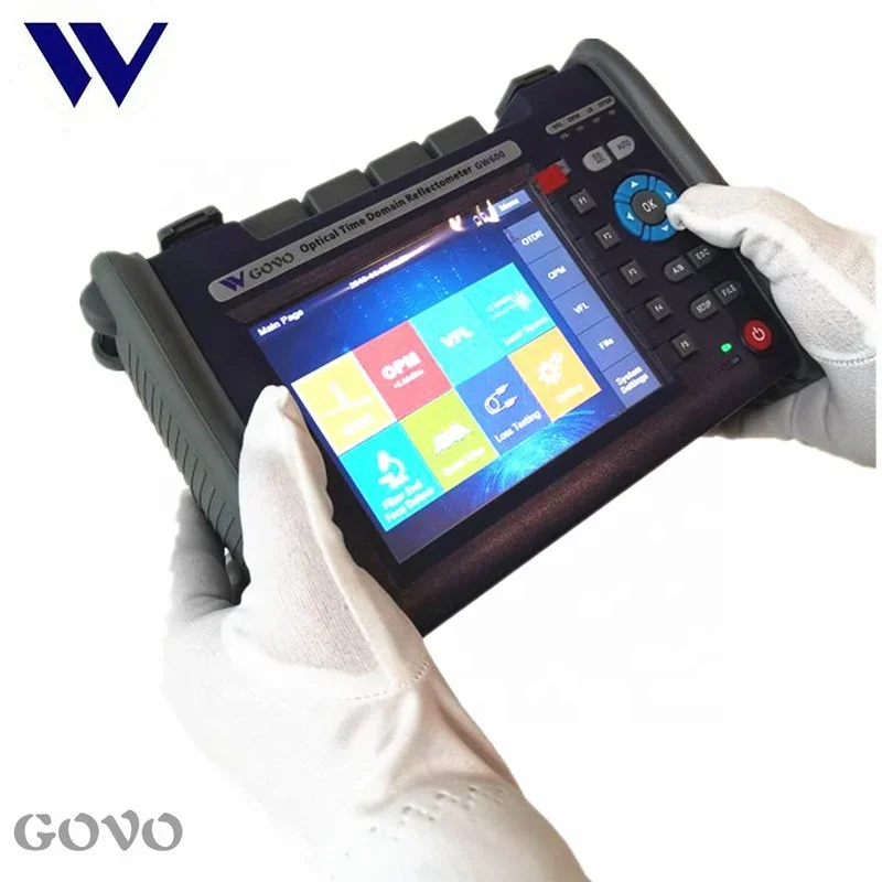 GOVO GW600 5.6 inch All-in-one FTTx PON OTDR price 1310/1550/1625nm 37/35/35dB OPM LS VFL EVENT MAP OTDR