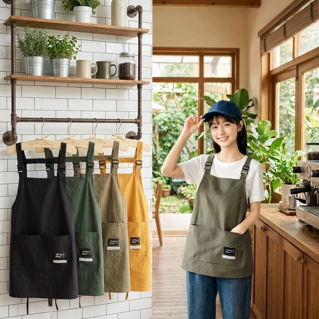 New Portable Professional Barber Apron 2 Sizes Breathable Cooking Aprons Large Pocket Waterproof Working Clothes Hair Salon Tool