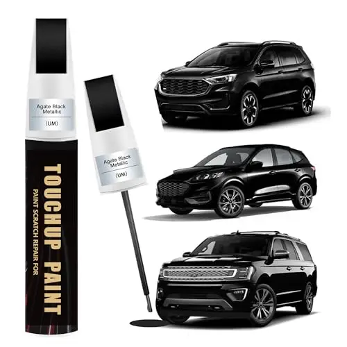 Agate Black Metallic(UM) Car Paint Touch Up Pen Compatible with Ford,Automotive Scratch Remover for Nicks & Chips Repair