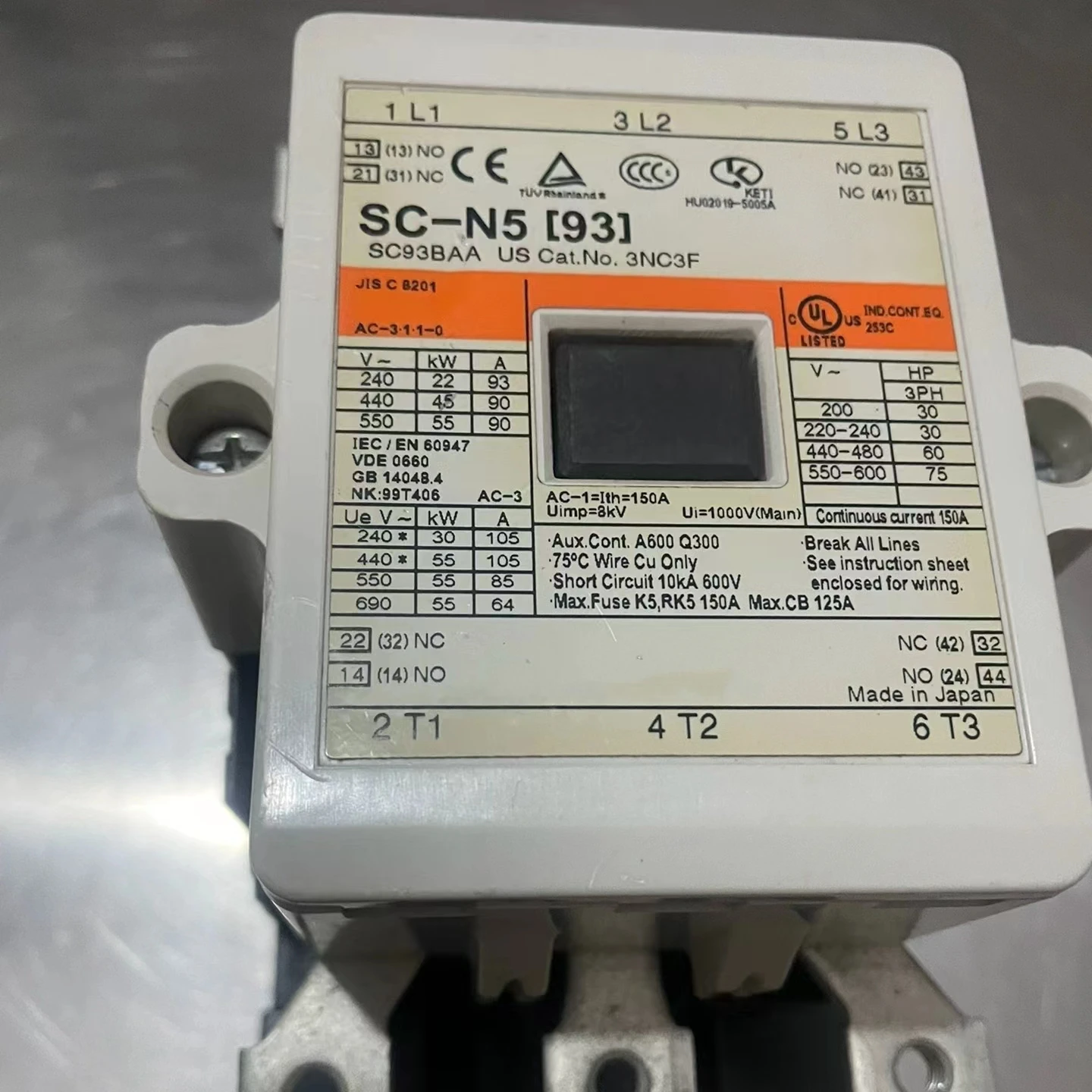 Second-hand AC contactor SC-N5 [93]