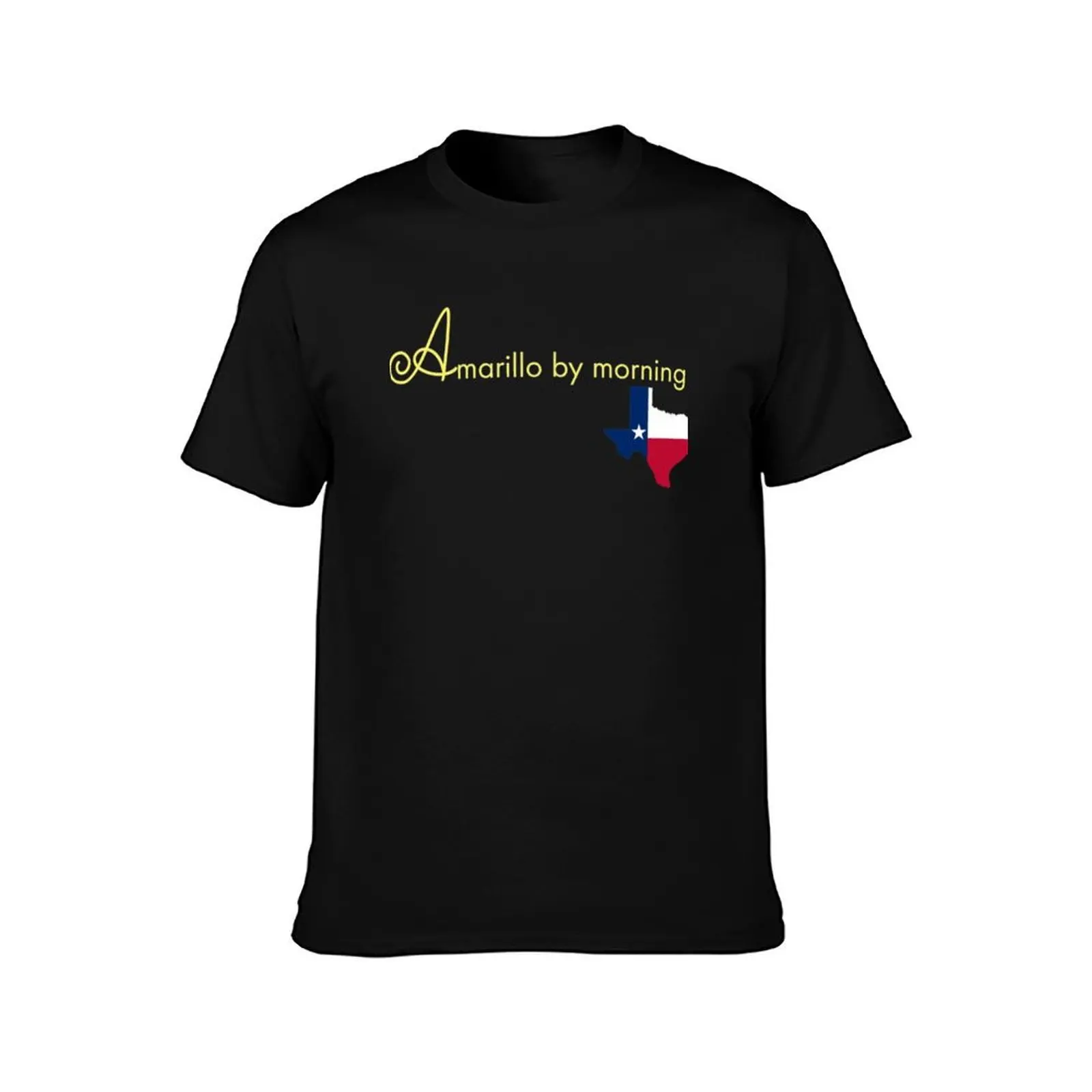 Amarillo By Morning T-Shirt, Summer Casual Cotton Tee, Oversized Streetwear Tops, Vintage Graphic Print, Loose Fit Short Sleeve