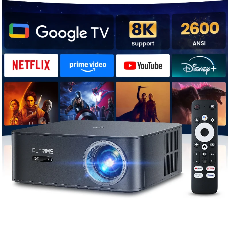 WIMIUS Projetor Android 4K 45000 Lumens WiFi 6
