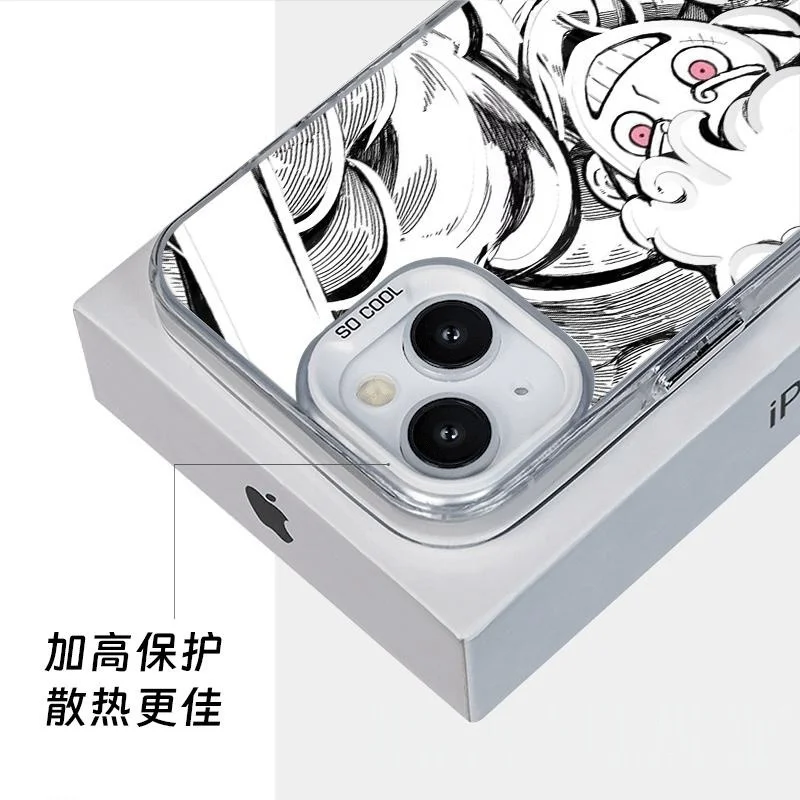 ثلاثية الأبعاد قطعة واحدة القرد د. لوفي قضية الهاتف آيفون 17 16 15 14 13 12 11 برو ماكس زائد الهواء ميني جير 5 نيكا قطعة واحدة أنيمي غطاء