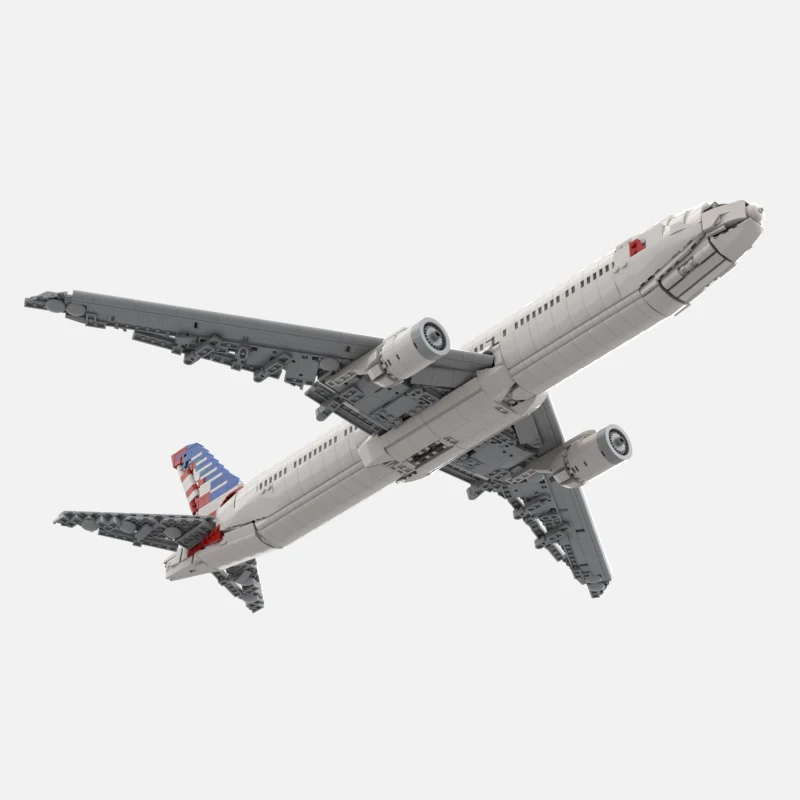 2248 Stück MOC American Airlines 777-300er Bausteine Weihnachtsgeschenk Pädagogische Architekturstruktur Mechanik Spielzeug