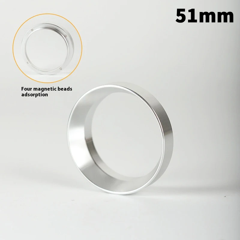 1 Stuks Zilver Zwart Koffie Doseerring Magnetische Espresso Intelligente Trechter 51 Mm 53 Mm 54 Mm 58 Mm voor Filterhouder Barista Gereedschap