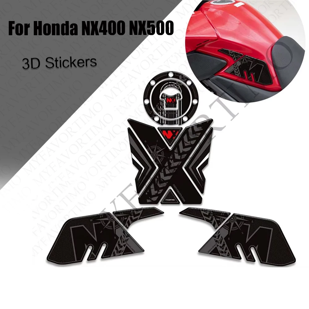 For Honda NX400 NX500 NX 400 500 2024 Motorcycle Tank Pad Protector Side Grips Gas Fuel Oil Kit Knee Stickers Decals