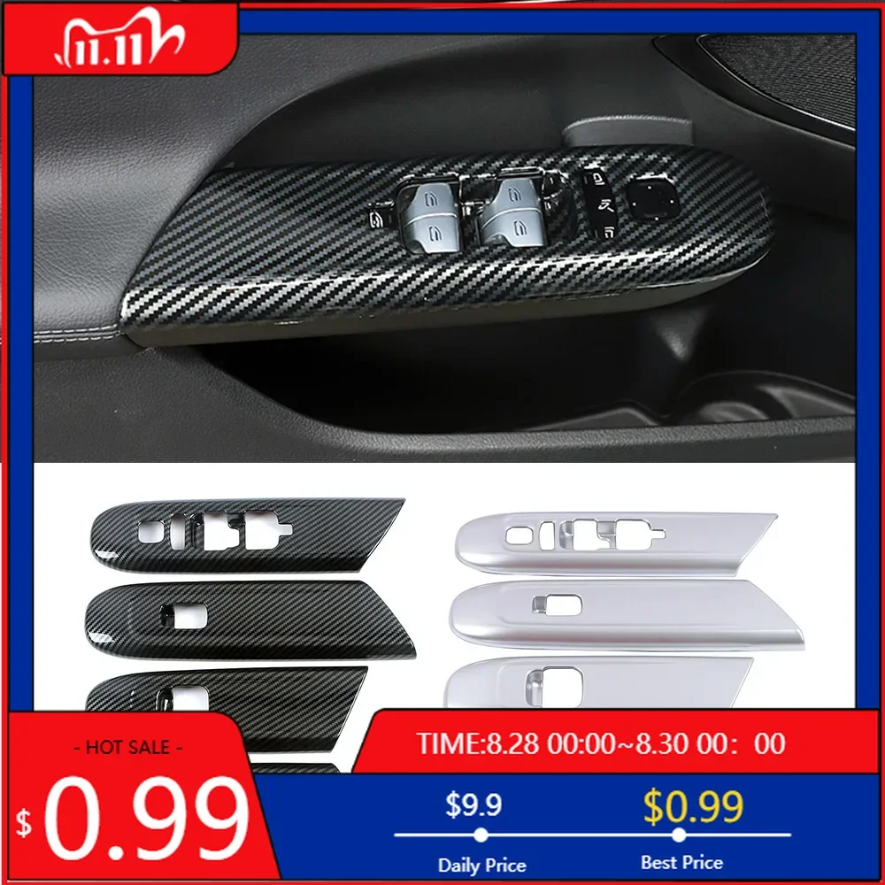 

Interior Stickers For Mercedes Benz C Class LHD W206 S206 C43 AMG 2022 2024 Car Car Window Lift Switch Button Panel Frame Cover