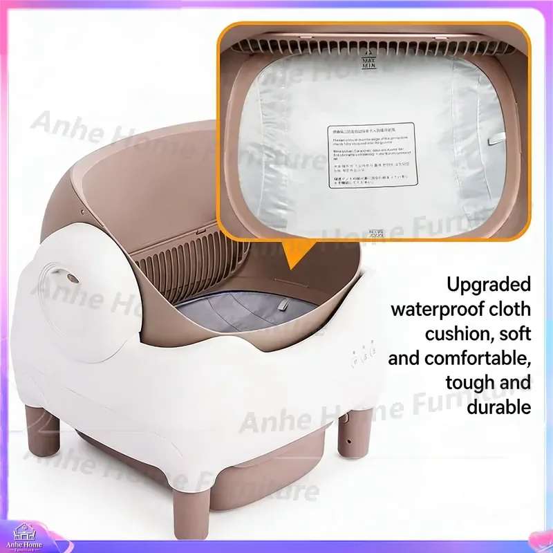 Automatic Self Cleaning Cat Litter Box Open Top Design Smart APP Control 15L Waste Bin Odor Control Quiet Operation