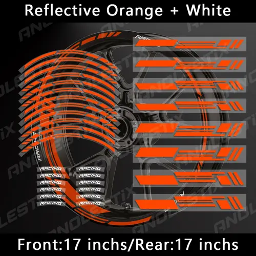 Reflective Motorcycle Wheel Stickers Hub Decal Rim Stripe 17 Inchs For YAMAHA Honda Kawasaki Suzuki BMW KTM Husqvarna Triumph - Image 19