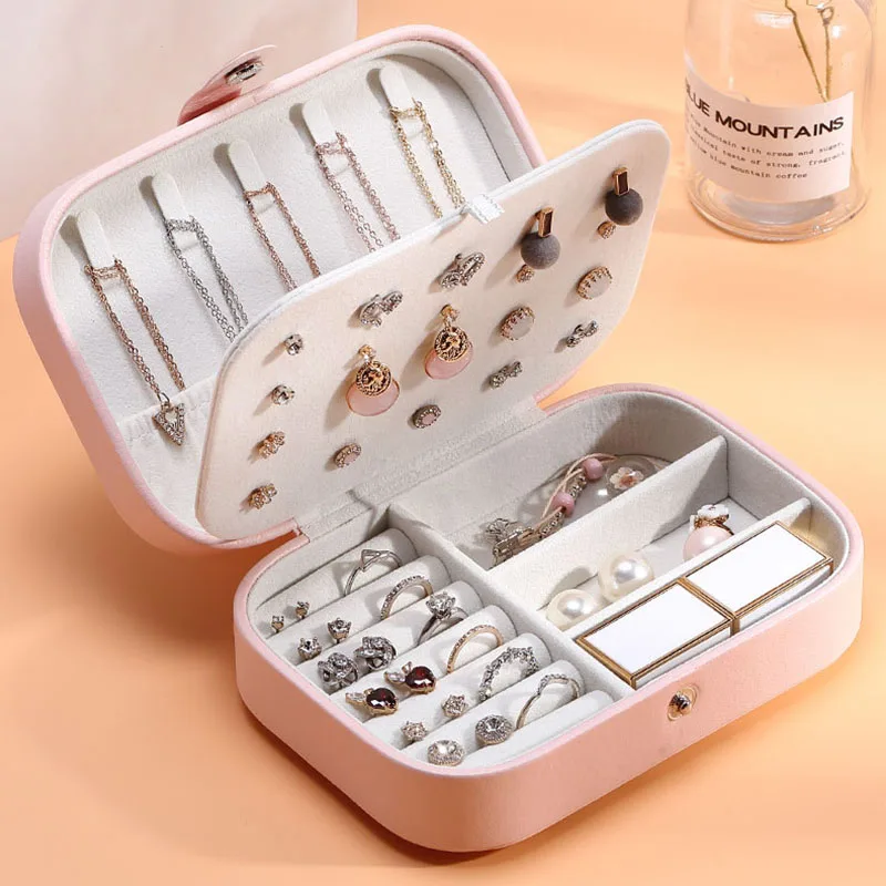 

Jewelry Box for Women Jewelry Organizer Display Travel Box for Jewelry Necklace Storage Earring Schmuck Box SSH02
