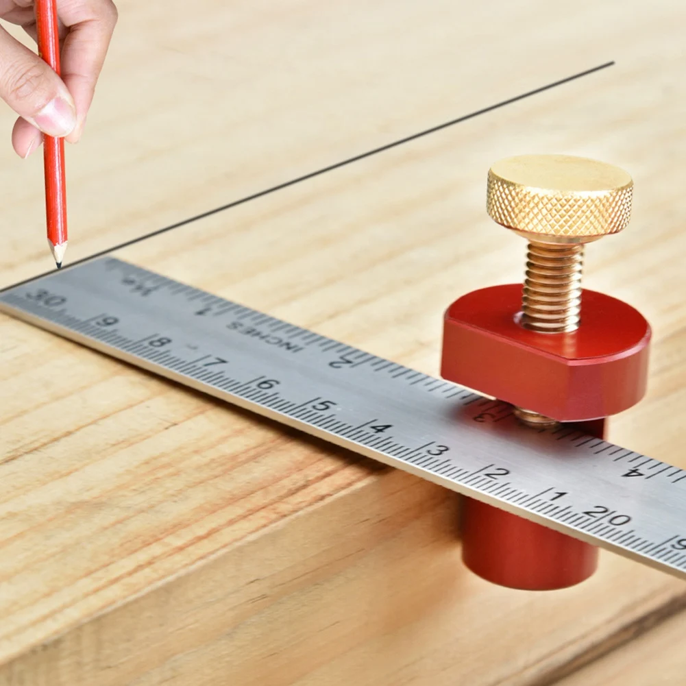 A36T-Stair Gauge For Framing Square & Rafter,Speed Gauges Grip Tall Stair Gauges Jig Stair Layout Adjustable 20Mm