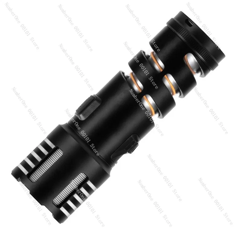Rugged Outdoor 2 in 1 Flashlight Camping Lantern Strong Light Detachable Atmosphere Lamp Modular Portable LED Tent Night Light