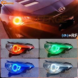 For Subaru BRZ Toyota GT 86 FT-86 Scion FRS RF Remote BT App Multi-Color Ultra Bright RGB LED Angel Eyes Kit Halo Rings Light