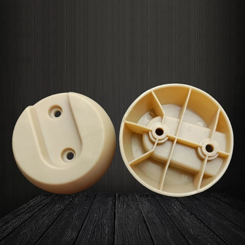Bild 7: 2PCS Nachahmung Holz Kleiderbügel Halter Kunststoff Flansch Sitz Kleiderschrank Unterwäsche Pole Halter Hängen Pole Halter Befestigungs Sitz