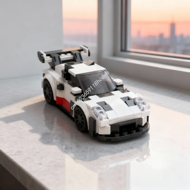 

228pcs MOC City Champions Porscheed RS 6 Stud Wide Old Speed Model Building Blocks Construction Festival Gifts Toy Brick