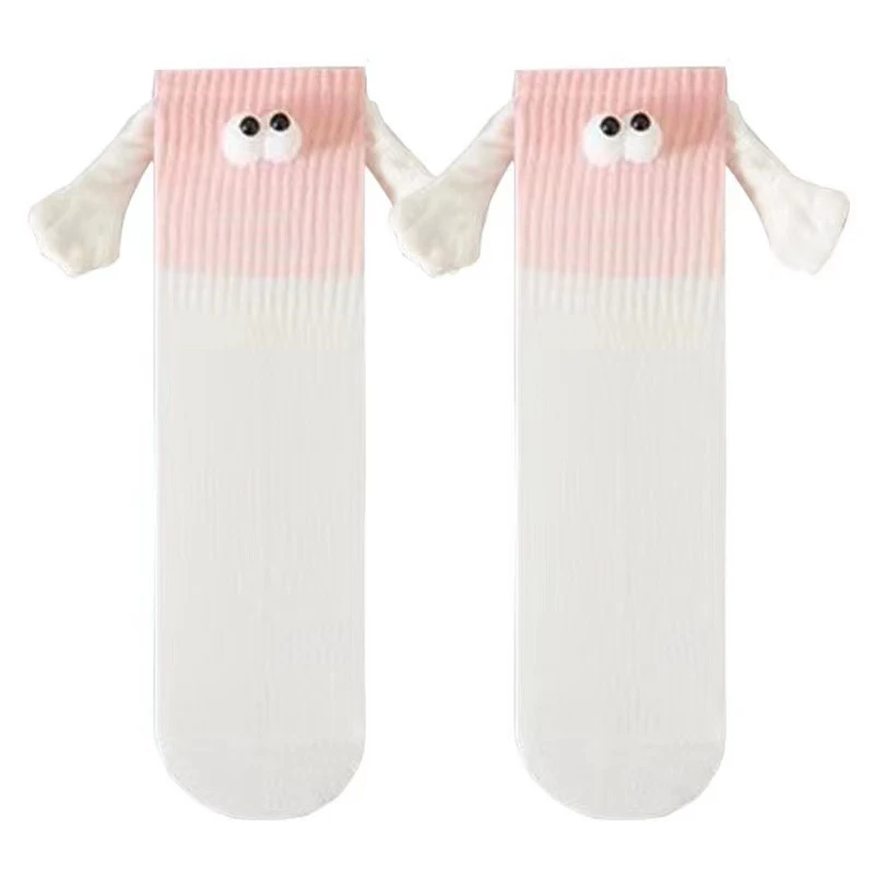 New Thin Socks Couple Holding Hands Sock Middle Tube Socks Can Hold Hands Holding Hands Socks Gradient Color