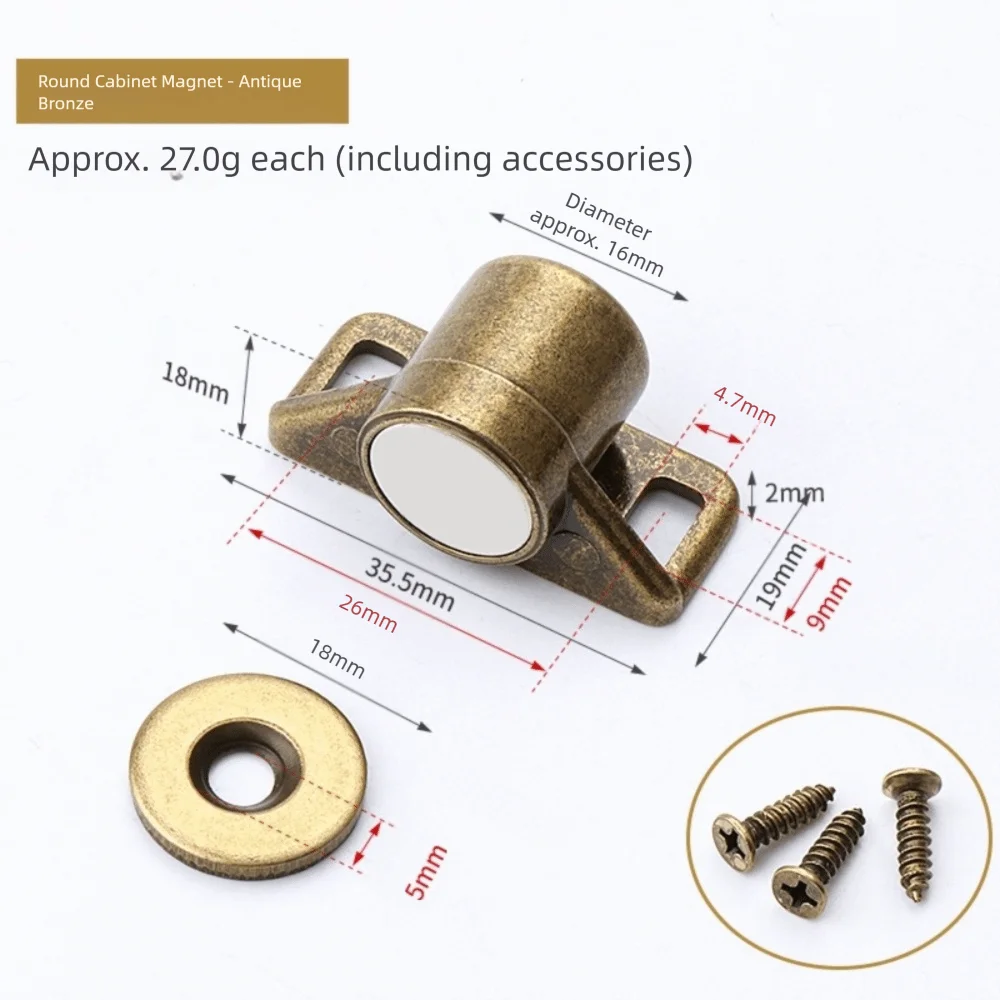 

Strong Magnetic Magnetic Catches Cassette Magnetic Suction Handle Cabinet Door Catch Hardware Zinc Alloy Magnetic Suction Lock