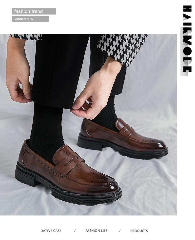 Zapatos Brogue clásicos para hombre, zapatos de cuero de tendencia para bodas y eventos sociales, zapatos de vestir de alta calidad para hombre, zapatos informales de negocios para hombre