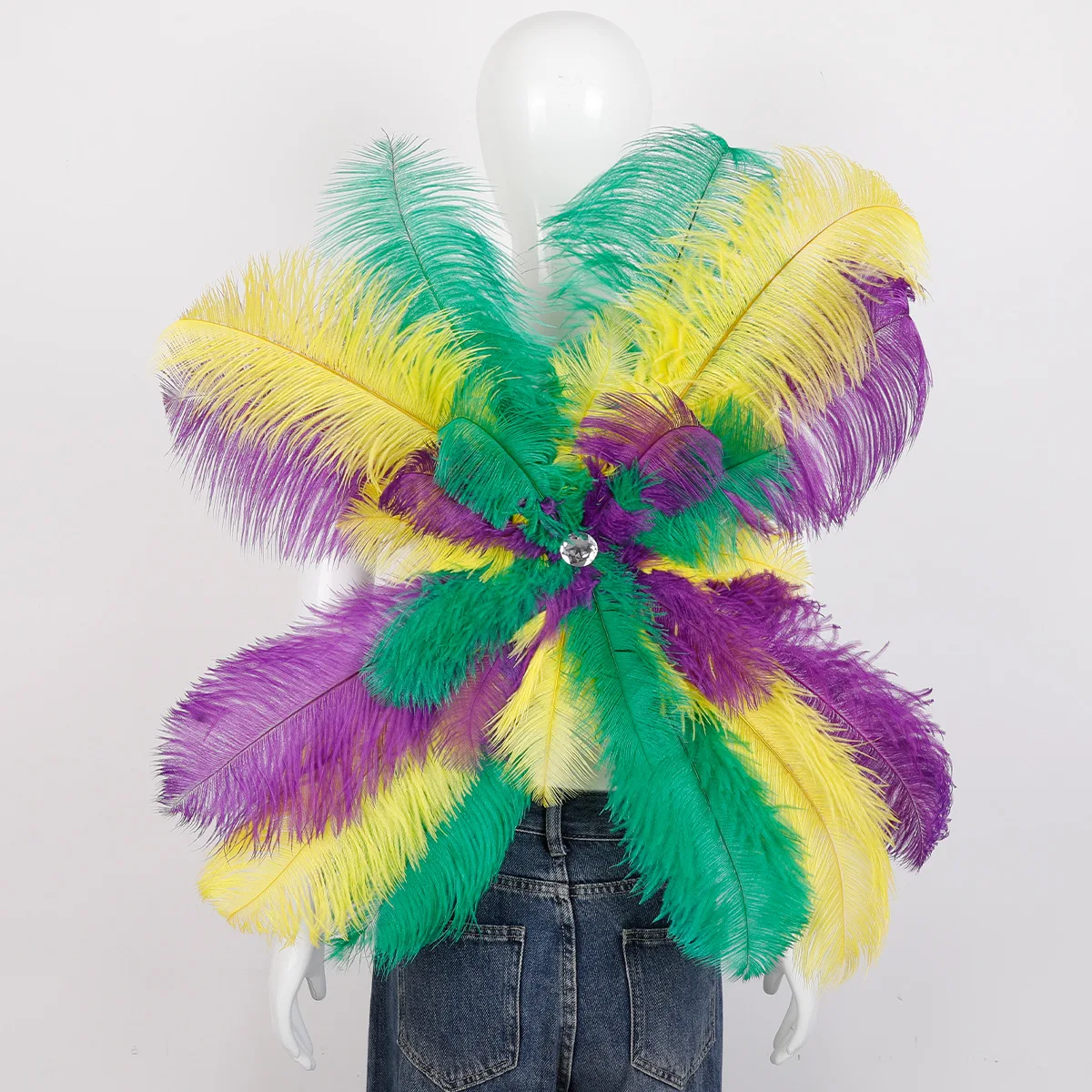 Halloween & Christmas Party Giant Feather Angel Wings Costume Accessory Cosplay Masquerade Ball-Black/White/Red