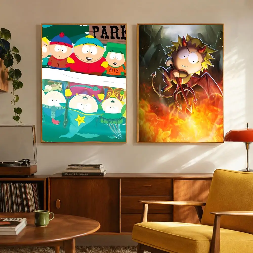 Satirical Animation South Park Poster Digital Solvent Print Waterproof PP Fade-Resistant Wall Art Room Decor Gift