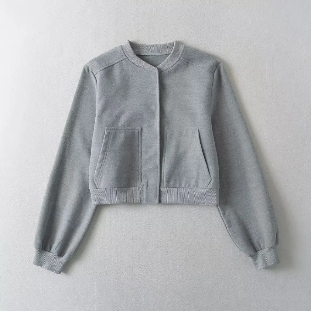 

Women's Autumn Fashion Casual Multicolor Woolen Baseball Suit Coat W6Y1907