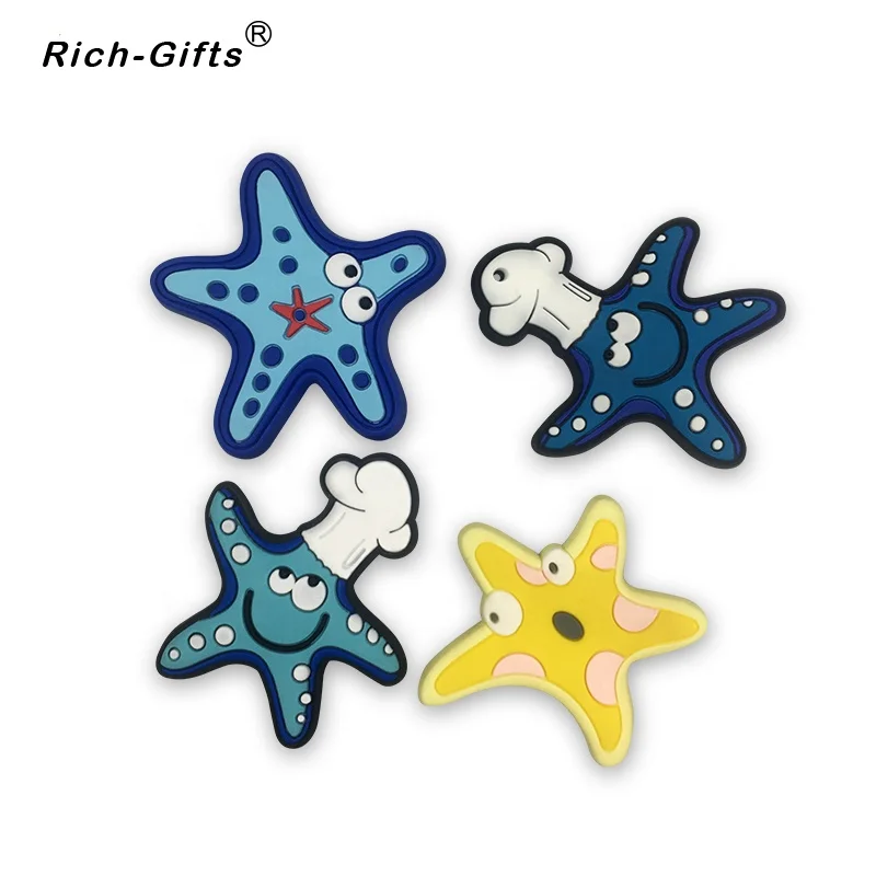 Cartoon Rubber Star Shaped Fridge Magnets, Personalized Custom