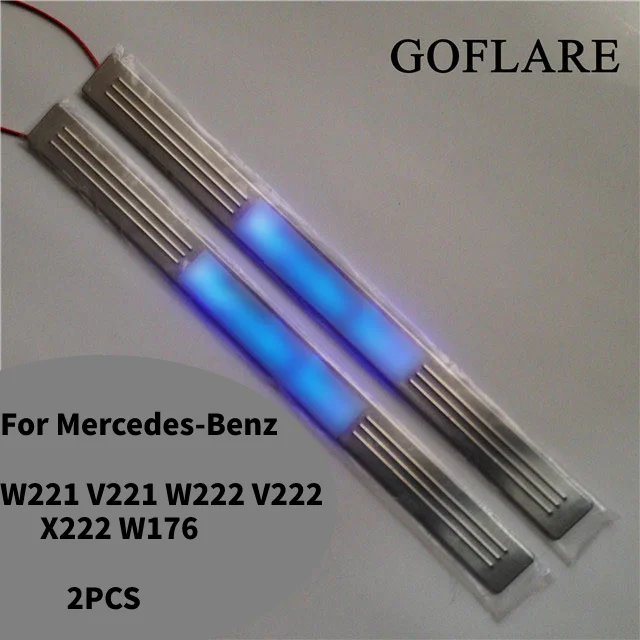 

Car Accessories For Mercedes Benz W221 V221 W222 V222 X222 W176 LED Door Sill Scuff Plate Sills Protector Welcome Pedal