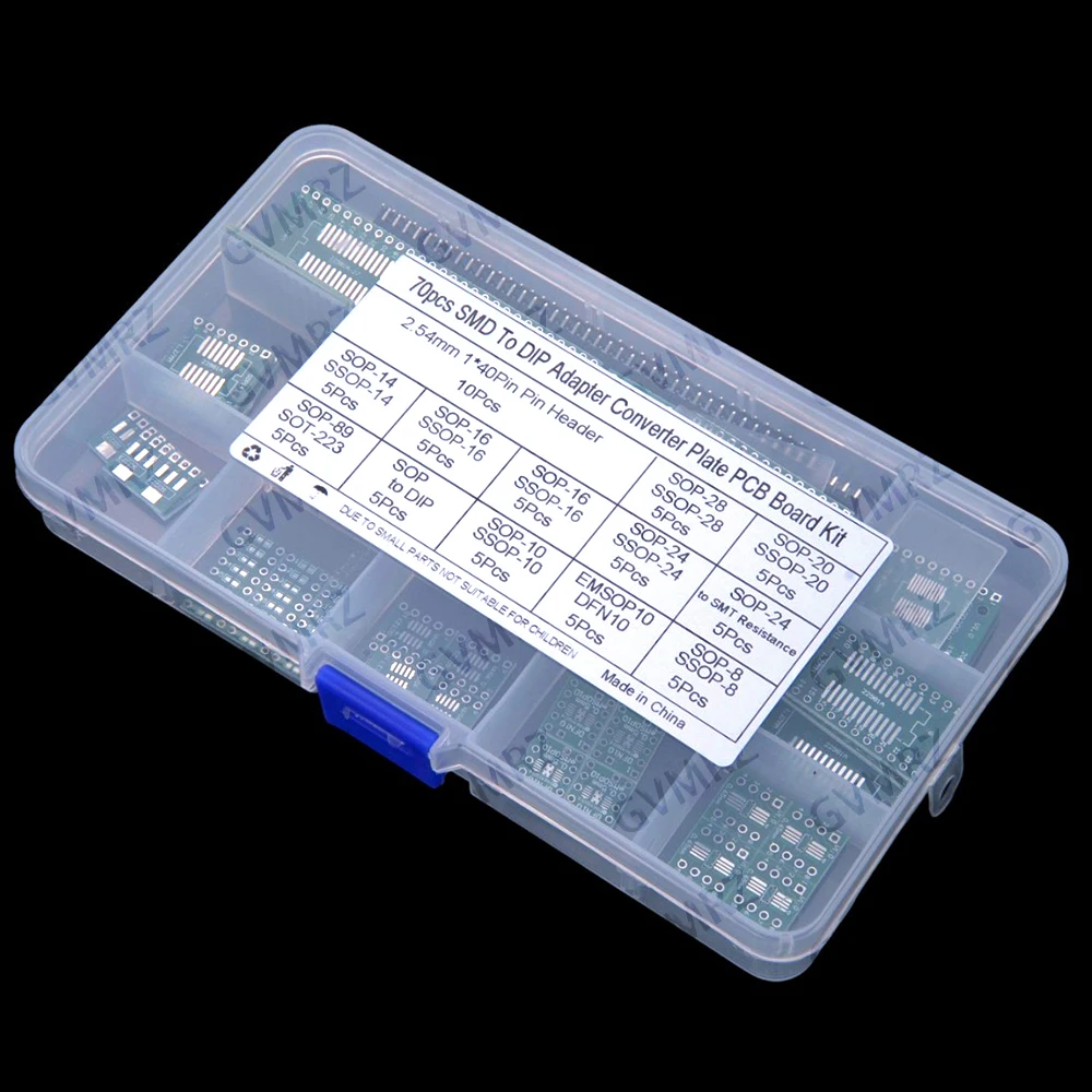 70PCS SMD to DIP Adapter Converter Plate PCB Board kit SOP14 SOP16 SOP24 SOP28 SOP10 SOP8 SOP28 SOP20 SOP SOP24 SOP28 SOP10