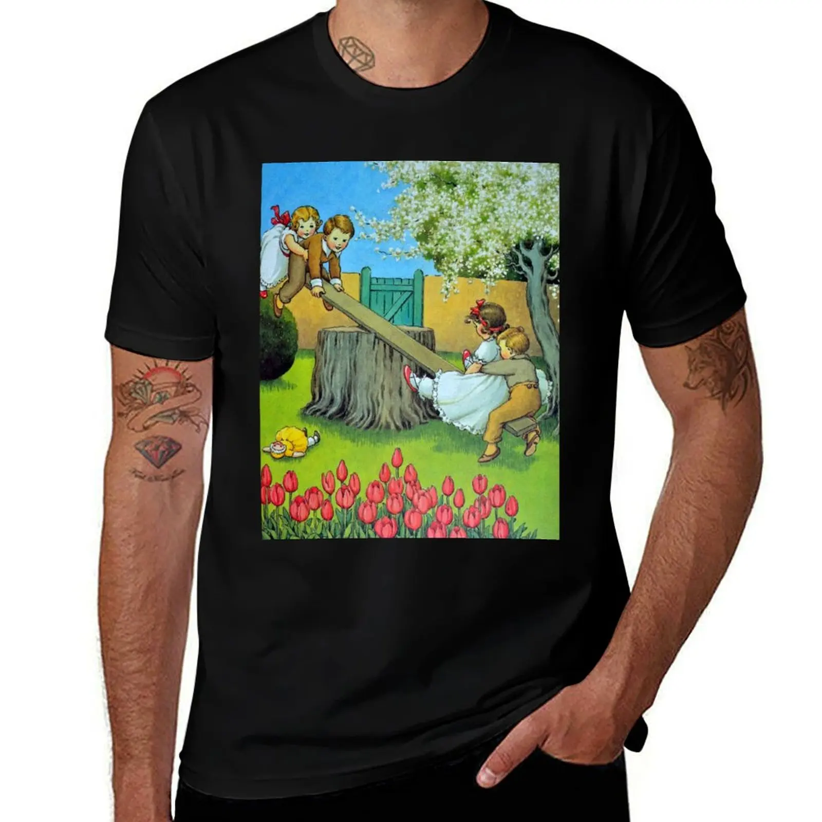 

See Saw Margery Daw - Ida Rentoul Outhwaite T-Shirt cotton t shirt pack t shirt personalised T-shirt