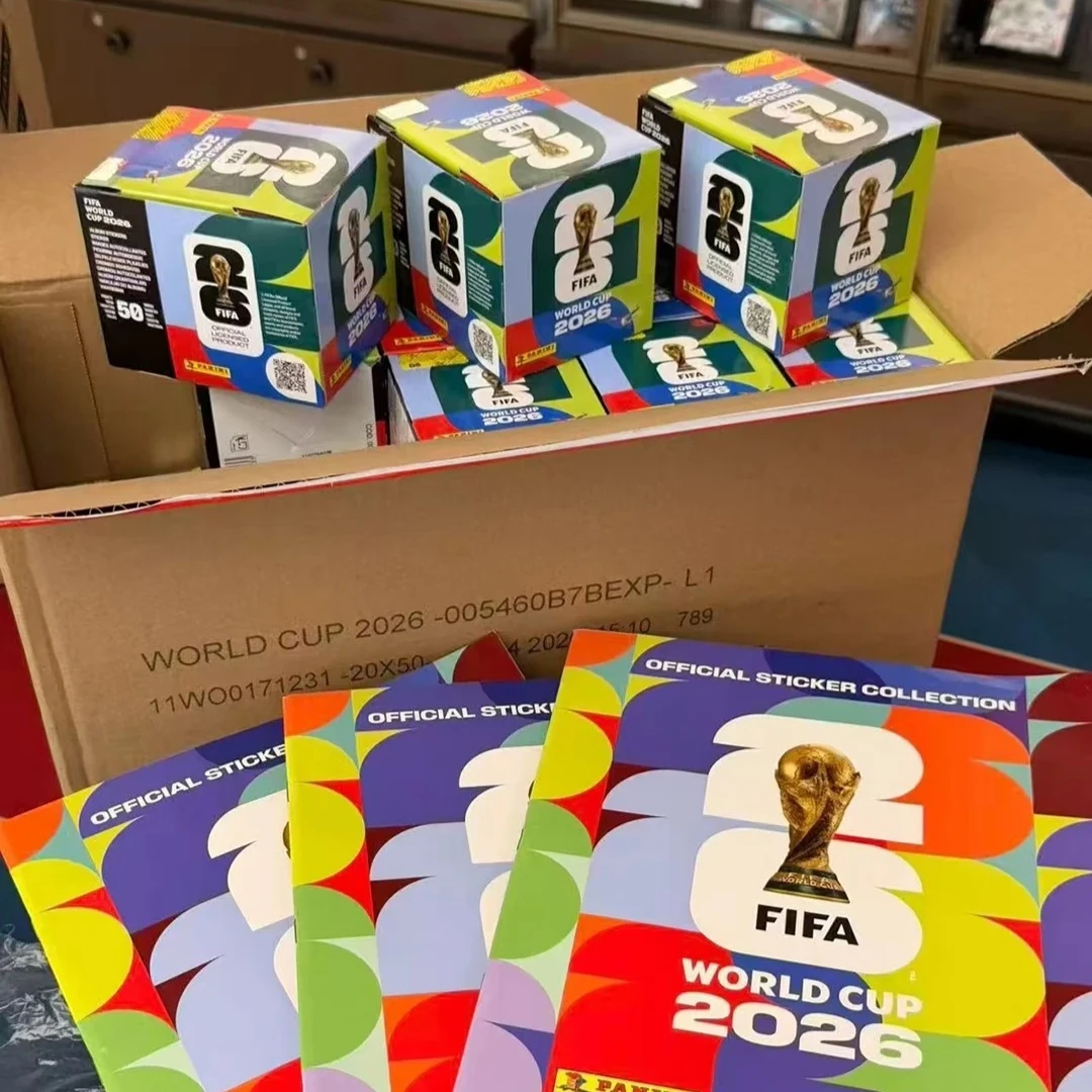 50 Packs Genuine Panini Official FIFA World Cup Soccer Card Sticker Pack&Limited Edition Collection Soccer Memorabilia Set