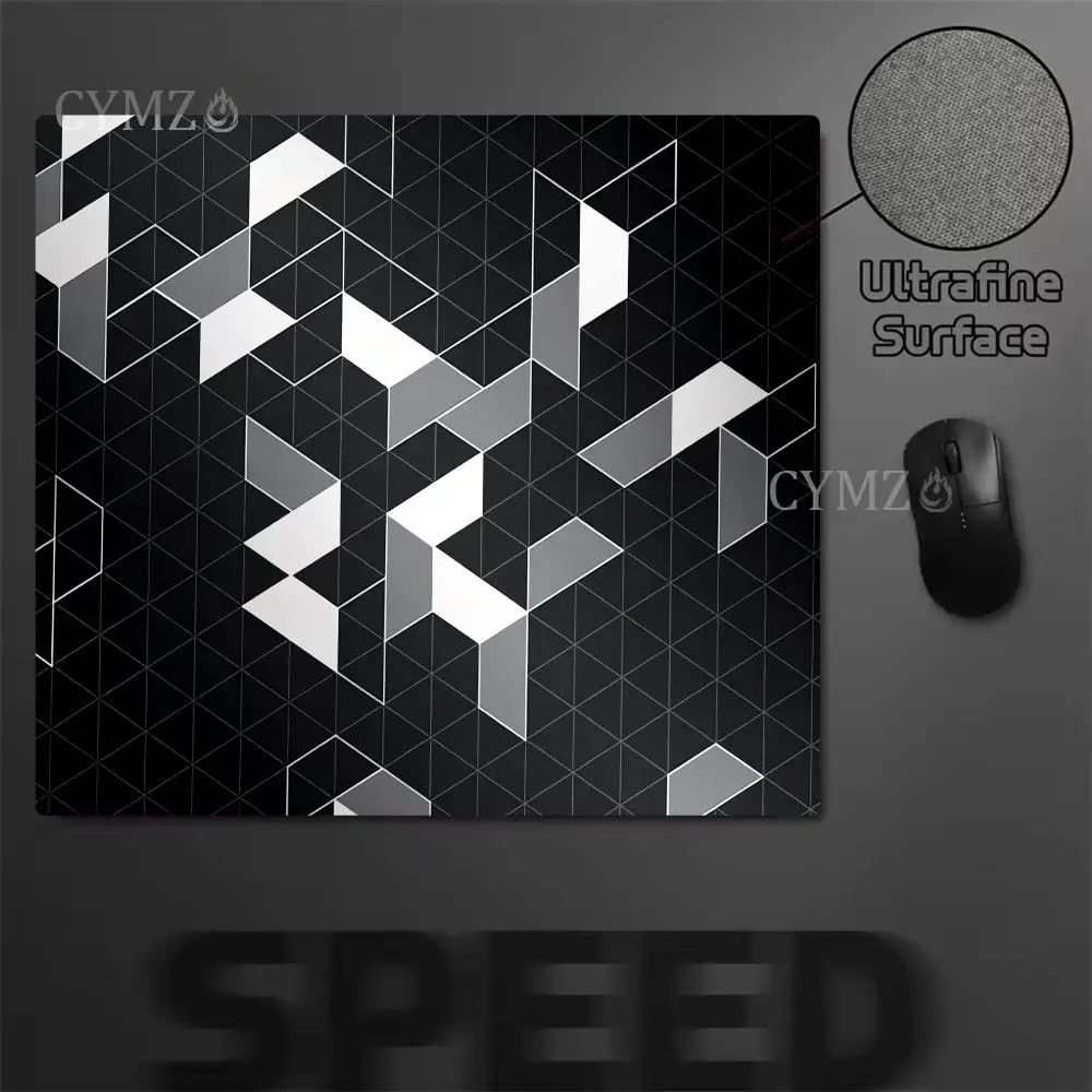 Pure Black Mouse Pad Small Computer Office Game Table Mats Small Rubber Anti-slip Gaming Keyboard Desk Pads