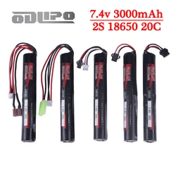 7.4V 3000mAh Li-ion Battery SM/XT30/T Plug For RC Toys Mini Airsoft BB Gun Rechargeable Power Battery 2S 18650 1Pcs Battery