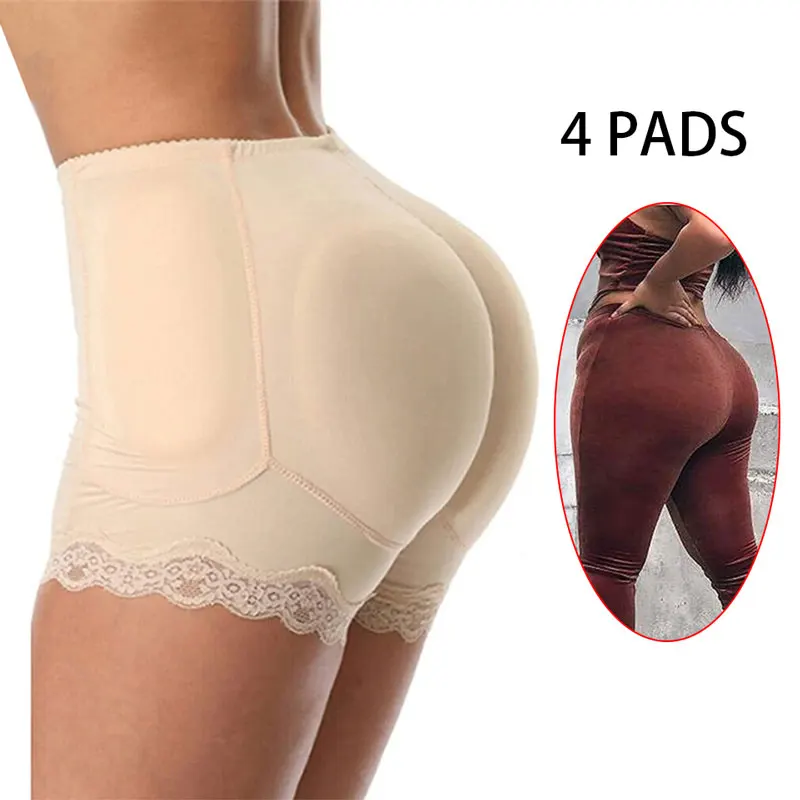Women Padded Pantys Sexy Fake Ass Butt Lifter Knickers Low Waist Underwear Booty Hip Enhancer Shorts Full Cover Pads Under Dress-image