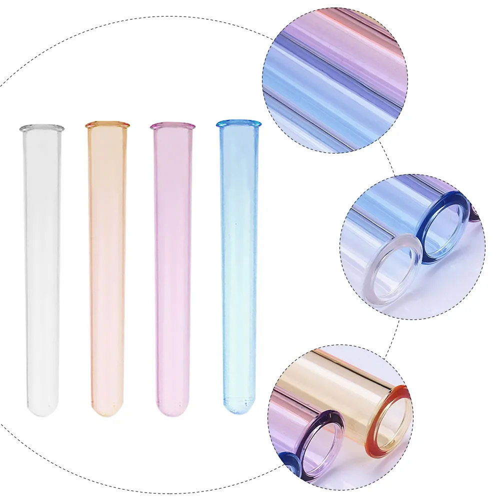

4Pcs Premium Pc Test Tubes for Scientific Experiments Projects Liquid Storage Pc Test Tubes Liquid Storage Tube
