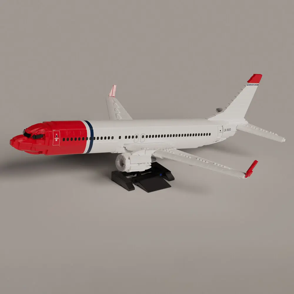 

Narrow-body Aircraft Airliner Airplane 1:51 Scale 2128 Pieces MOC Build