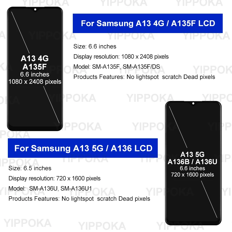 CHOICE IPS For Samsung Galaxy A13 4G LCD Display SM-A135F Touch Screen Digitizer For Samsung Galaxy A13 5G SM-A136U Screen Parts - view 2