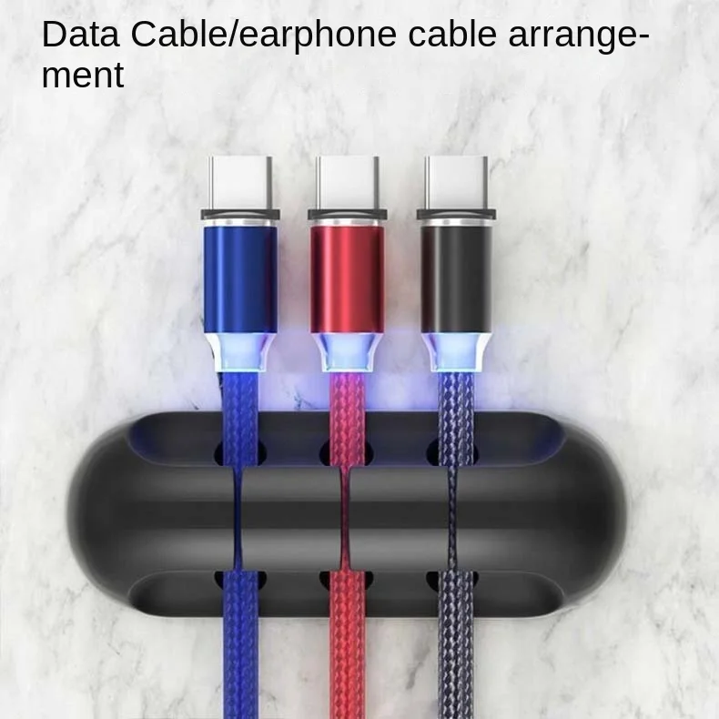 Selbstklebender Kabelhalter für Netzkabel, Feststehender Kabelorganizer für Stecker, Maus, Kopfhörer, Handy-Datenkabel, Kartenhalter, Silikon, Desktop – Detail 2