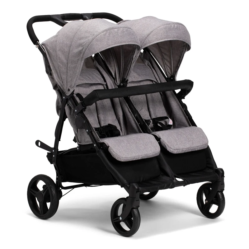 Twin Stroller double pushchair Suitable from Birth Lightweight Compact Fold side by side twin stroller