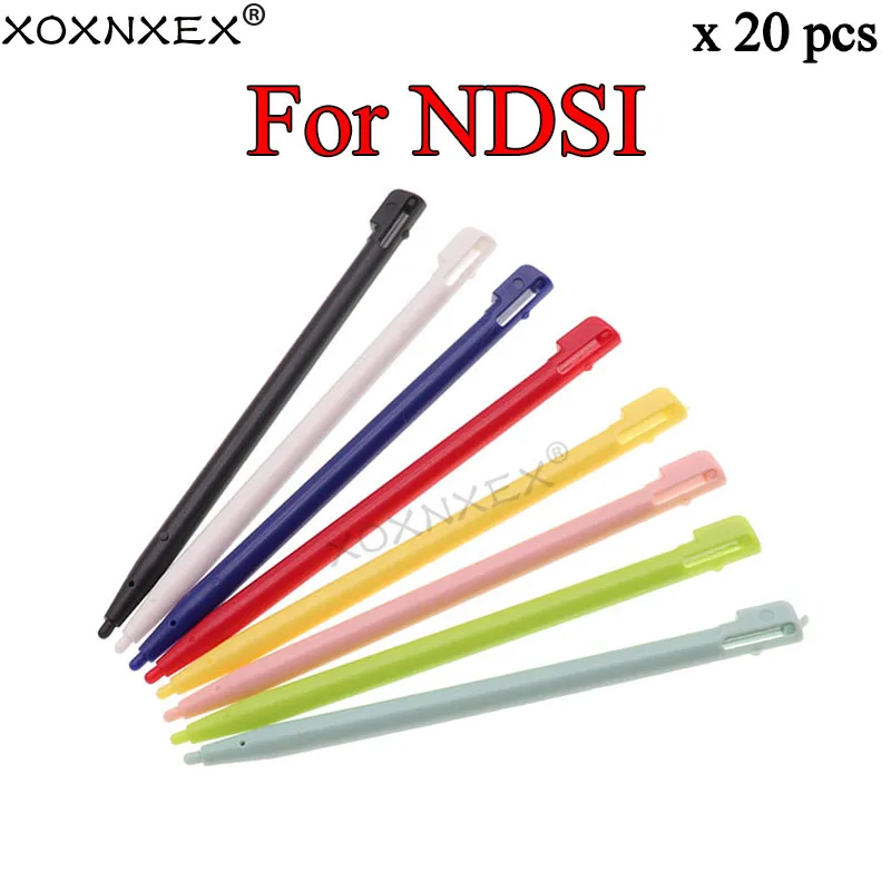 Xoxnxex 20 pces preto/branco/vermelho/verde caneta stylus tela de toque de plástico para dsi para caneta de tela de toque ndsi