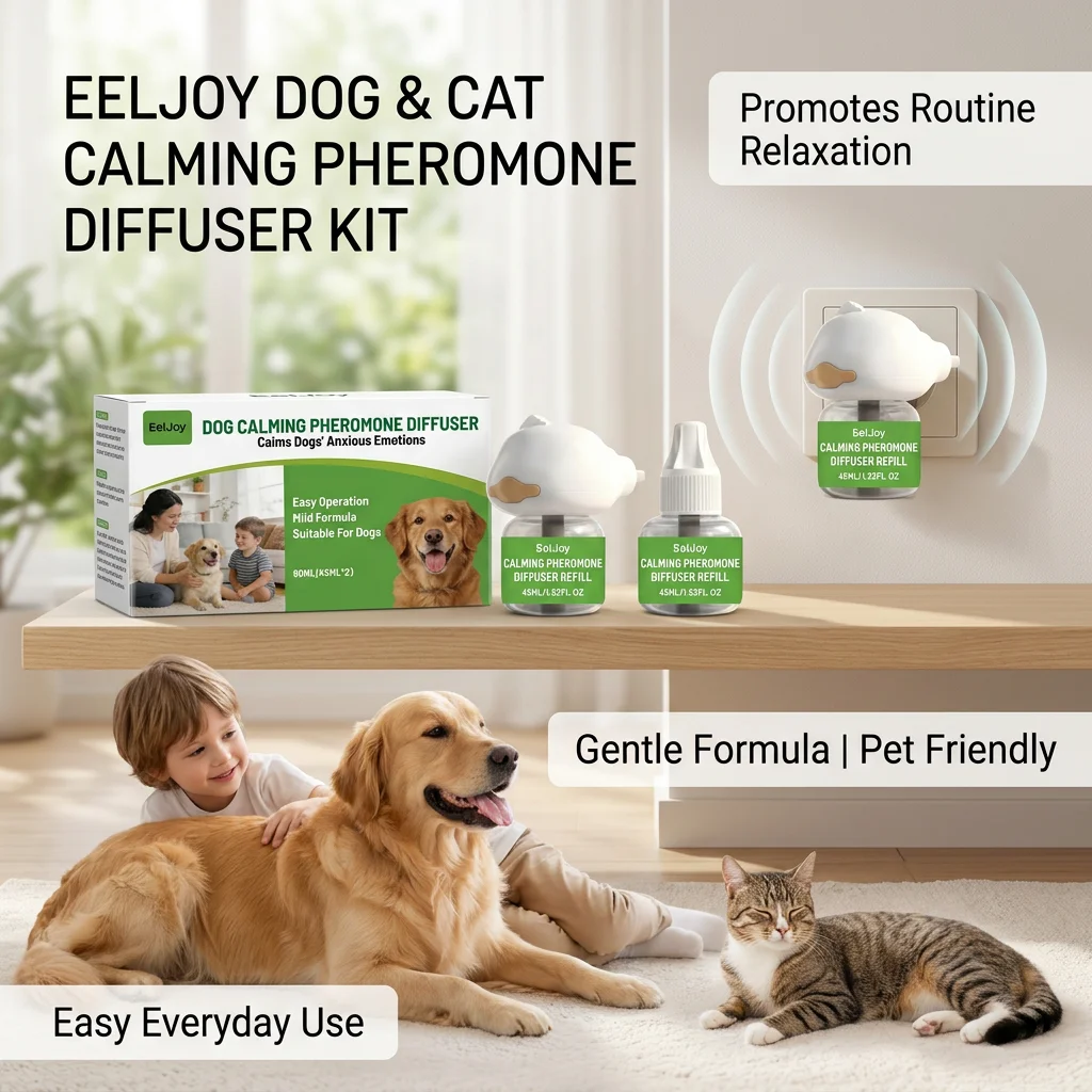 Hunde-Beruhigungspheromon-Diffusor-Set zur Angstreduktion, Emotionale Beruhigung von Haustieren, Reduzierung Impulsiver Aktionen, Umgebungsberuhigungshilfe für Haustiere – Detail 3